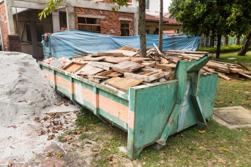 Illustration of hazardous waste materials being collected in Yeading