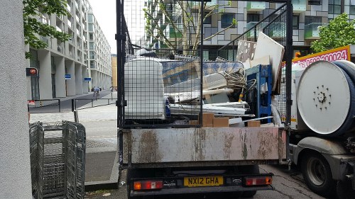 Professional waste removal team at a Yeading construction site